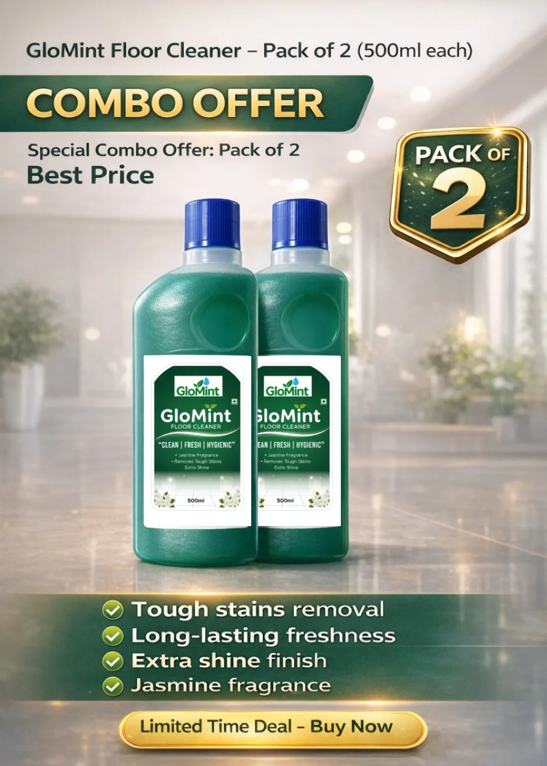 glomint floor cleaner pack of 2